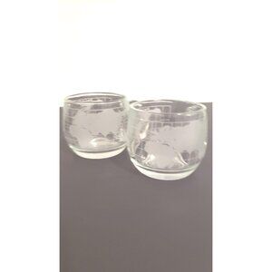 Vintage Nestle Glass Map Mugs from the 70s Vintage Gift Items